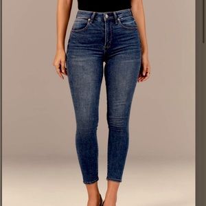 A&F High Rise Super Skinny Ankle Jeans